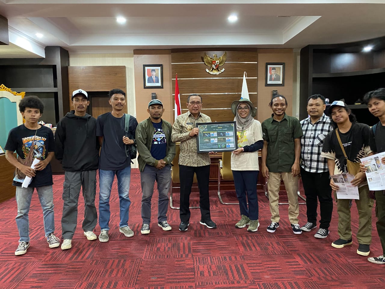 Pertemuan organisasi pemerhati keanekaragaman hayati dengan wali kota Ternate, M Tauhid Soleman di ruang kerja Wali Kota Ternate, Kamis (4/7/2024).